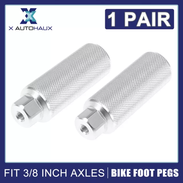 1 Pair 110x38mm Axle Foot Pegs Footrests for BMX MTB Bike Fit 3/8 Inch Axles