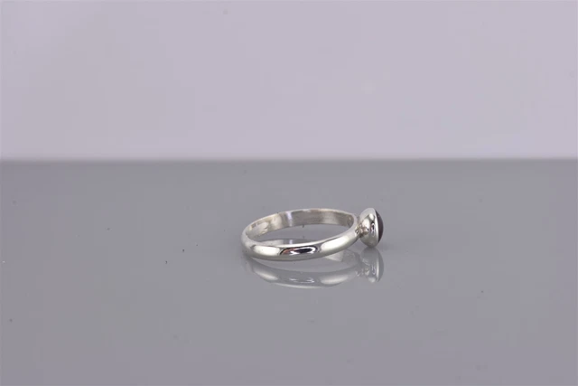 Taxco Sterling Silver Purple Button Band Ring Pinky Toe Mex 925 Sz: 3 3