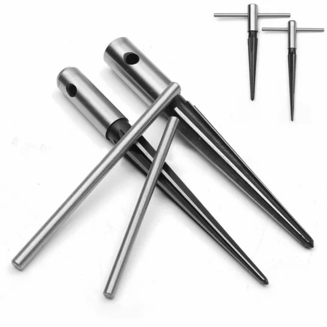 2pc Tapered Reamer 5/32" & 7/8" High Carbon Steel Burr Removal/Removing Tool