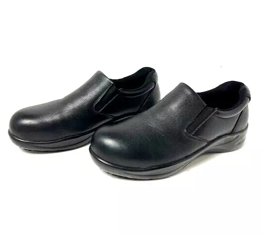 SR Max Women's Black Slip Resistant Safety Toe slip-on Work Shoes Size 7
