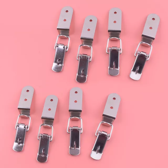 8set Stainless Steel Spring Loaded Toggle Latch Catch Clamp Clip for Wooden Case