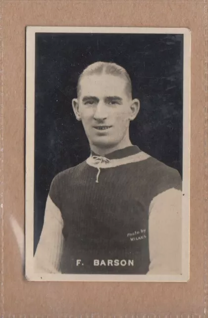1921-22 DC Thomson Famous British Footballers - F Barson, Aston Villa