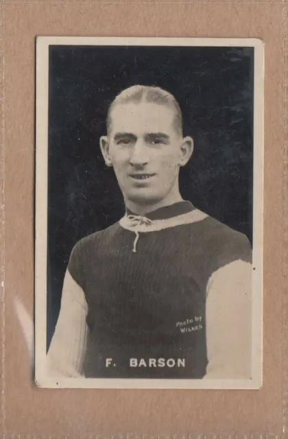 1921-22 DC Thomson berühmte britische Fußballer - F Barson, Aston Villa