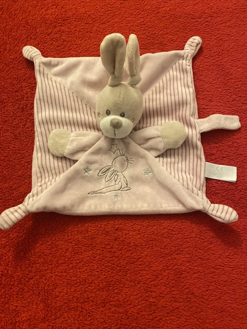 🇫🇷Doudou Lapin Rose Beige Étoiles Argentées Tetine SIMBA TOYS KIABI NEUF