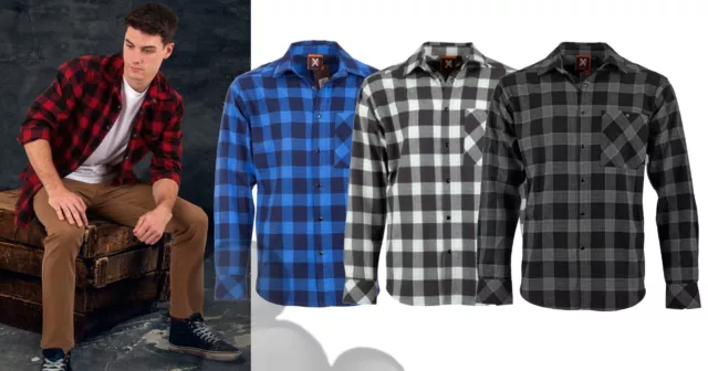 Mens Flannelette Shirt  XXS XS S M L XL 2XL 3XL 5XL 7XL 8XL 9XL Plaid