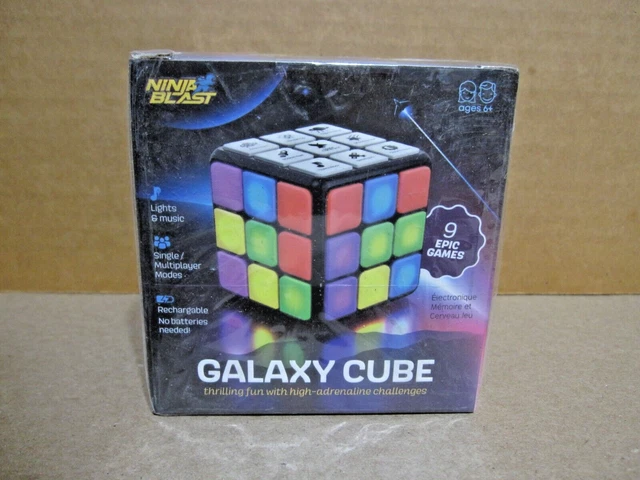 Galaxy Cube 3x3 &ndash; Gioco Rompicapo Ricaricabile Ninja Blast &ndash; Cubo Elettronico Con Luci