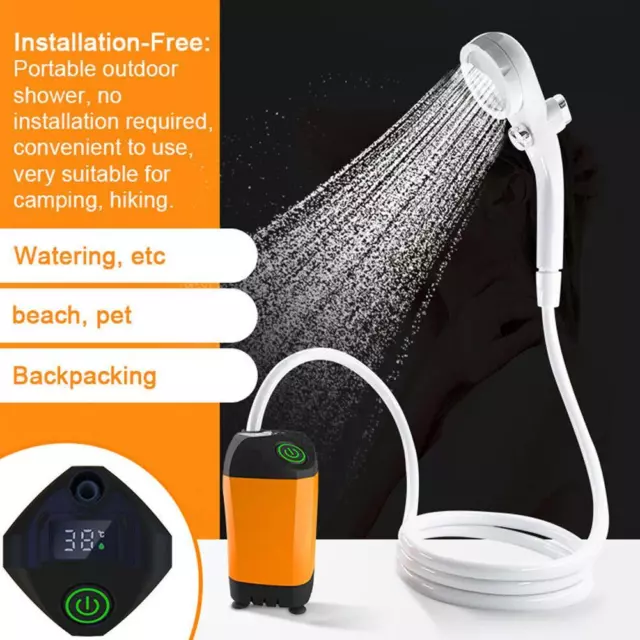 Outdoor Camping Shower Portable Electric Shower Pump Waterproof Camping Shower;