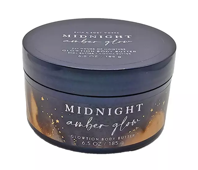 Bath & Body Works Midnight Amber Glow Glowtion Body Butter 6.5 oz / 185 g Shea