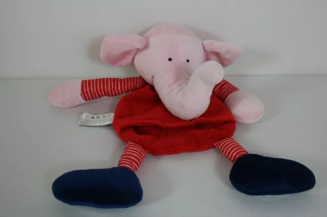 Stofftier Kuscheltier Sigikid  rosa roter Elefant für Wärmekissen top #