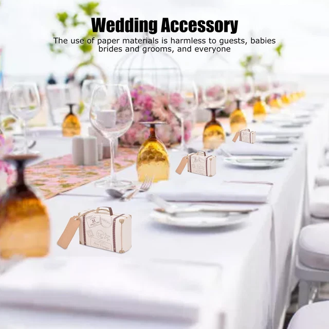 Suitcase Favor Boxes Easy To Assemble Elegant Gift Wedding Favor Candy Box For