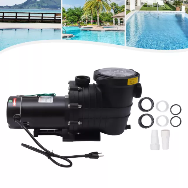2-HP Swimming Pool Pump In/Above Ground With Motor Strainer Filter Basket USA