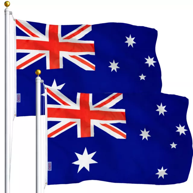 TWO-PACK of 3'x5' ft Australia Australian Flag | Vibrant Printed, Brass Grommets