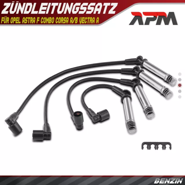 4x Zündleitungssatz Zündkabel für Opel Astra F 56 57 Combo Corsa A/B Vectra A