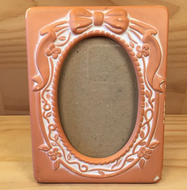 TERRACOTTA RIBBON "Brown" Beautiful Little Ceramic Photo Frame Ornament BARAC
