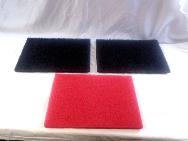 Assorted 12"x18" Rectangular Floor Buffing And Cleaning Pads Open And Unused