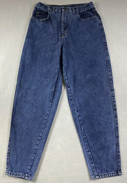 Vintage Zena Jeans Womens 30x30.5 Blue Denim Pants Tapered Leg High Rise Mom