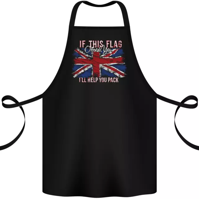 If This Flag Offends You Union Jack Britain Cotton Apron 100% Organic