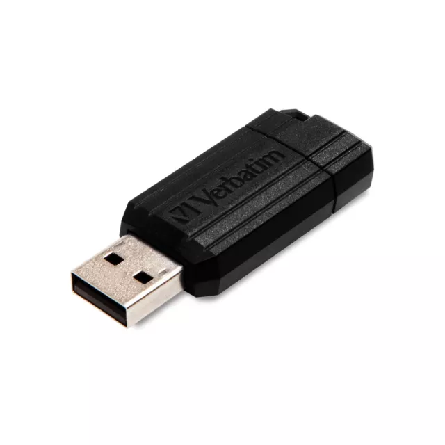 Verbatim 128GB USB 2.0 Store n Go Pinstripe Drive - Black Black 128GB