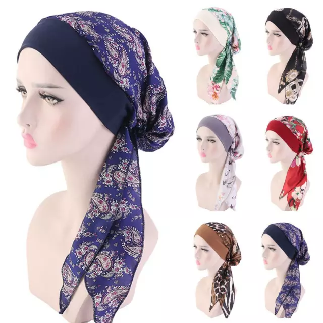 Hijab Musulman Pour Femme Cancer Chimio Chapeau Turban Perte De Cheveux Head R