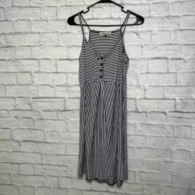 Angel Maternity Adult Dress Small Navy Stripes Sleeveless Nursing Women's