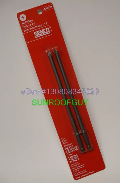 SENCO #2 Phillips DuraSpin Drive Bit Set (2/pk) (EA0271) - NEW