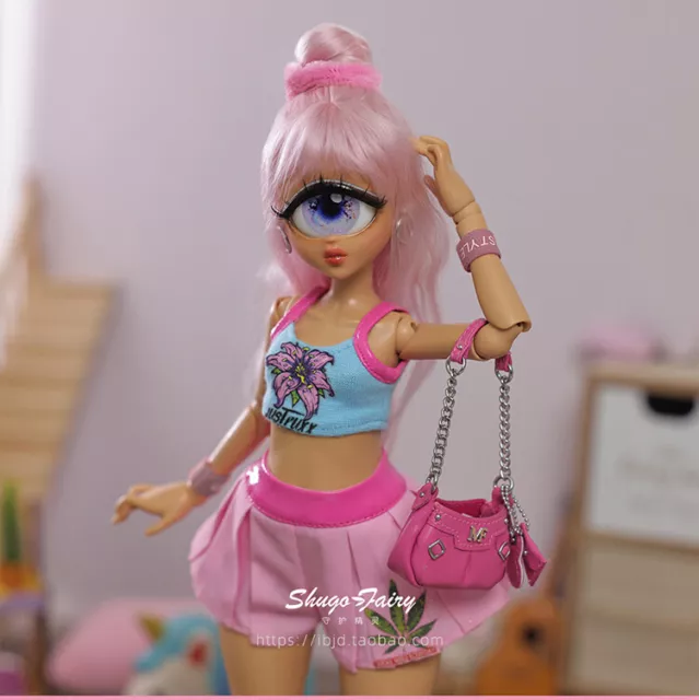 1/4 BJD Doll Fashion Girl Female Full Resin Ball Jointed Face Up Wig Eye SET Toy