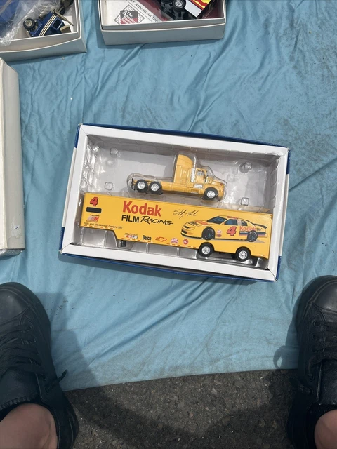 NASCAR Sterling Martin #4 Kodak Semi Tractor Trailer Race Car Hauler with car