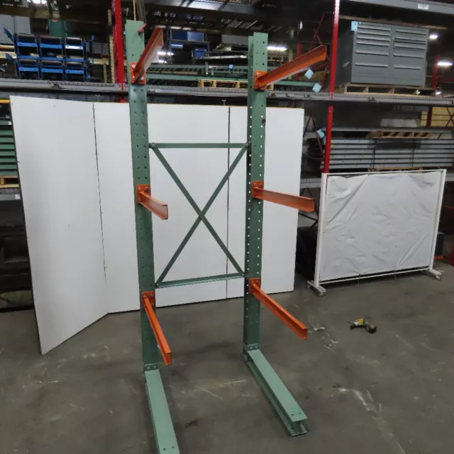 Cantilever Rack 1-Sided 12' Tall 72" Bracing Bolt Together 48" 1600Lb Cap Arms -