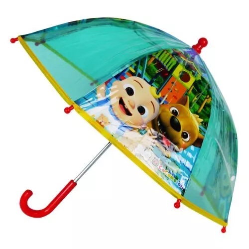 Cocomelon Children Umbrella Cartoon Character Folding Kids Boys Green