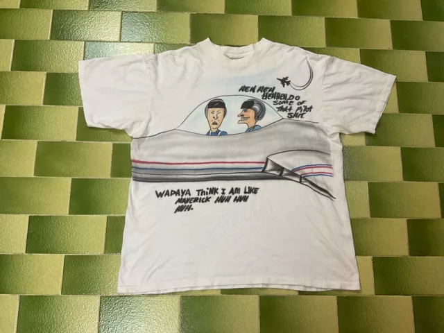 Vintage 90er Jahre Beavis und Butt-Head Maverick T-Shirt Erwachsene...