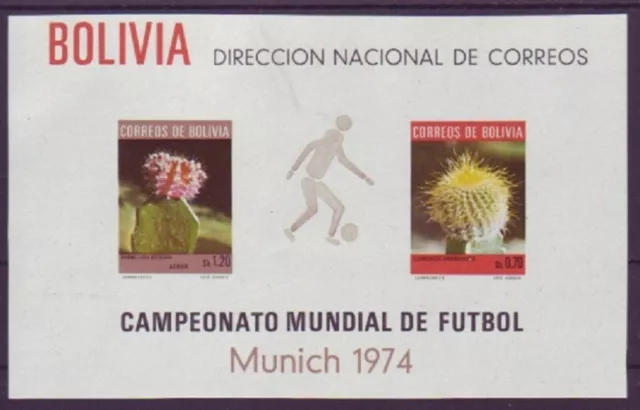 Bolivien postfrisch MiNr. Block 36 Fußballweltmeisterschaft 1974