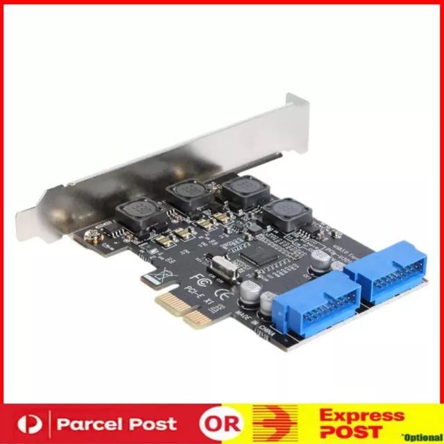 Front PCI-E to 19/20 Pin Adapter Desktop USB 3.0 PCI Express Expansion Card
