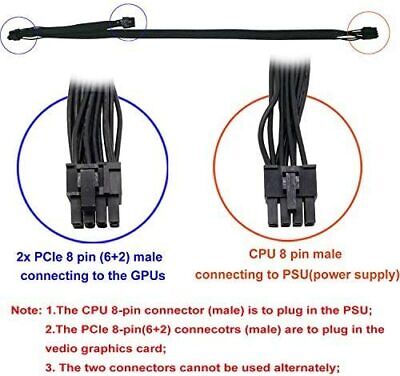 8Pin to Dual 8(6+2) Câble modulaire pour CORSAIR CS/CS-M/CX/CX-M Series Modular 3