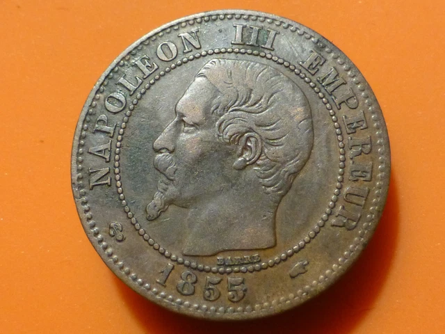 2 Centimes - Napoleon Iii - 1855 A (Ancre) - Recherchee & Qualite Tb+/Ttb !