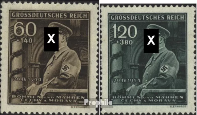 Briefmarken Böhmen und Mähren 1944 Mi 136-137 gestempelt