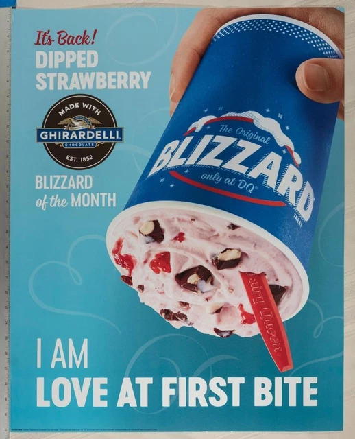 DAIRY QUEEN POSTER Dipped Strawberry Blizzard 22x28 dq2 10.49 PicClick
