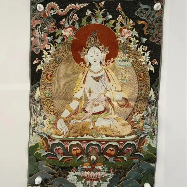 36 "Tibetan Tibetan Silk Buddha Statue Tangka Mural