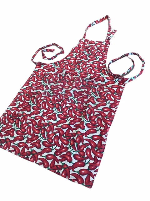 Red Hot Chili Peppers Chefs Apron, Garden Apron, Peppers, Used