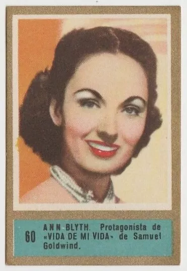 Ann Blyth 1952 Fernando Fuentes Tobacco Card #60 Fedora Film Star E5