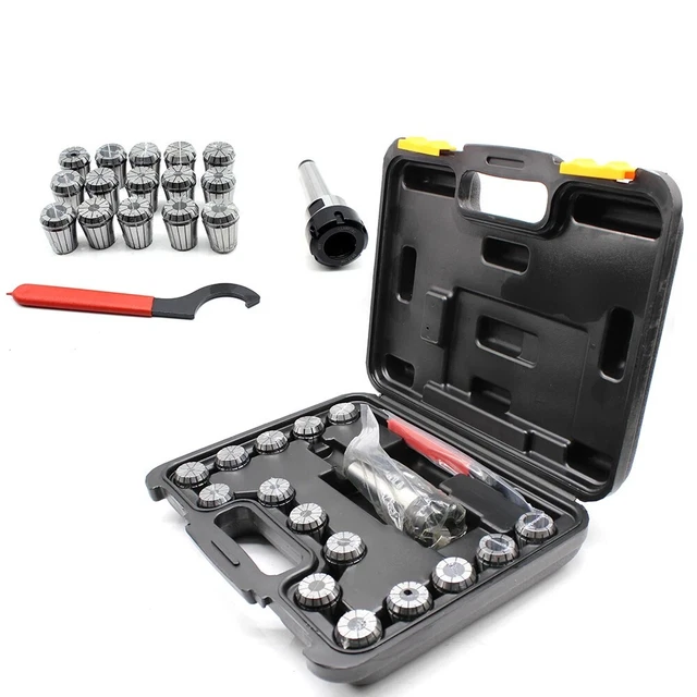 Mandrino MT3 Shank ER32 15 pezzi con pinze 1/8 "-3/4" Set con scatola per fresat