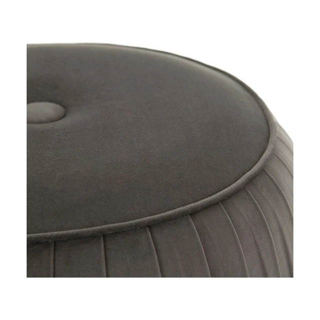 Puff Tessuti Sintetici Grigio Legno 43x43x42 cm