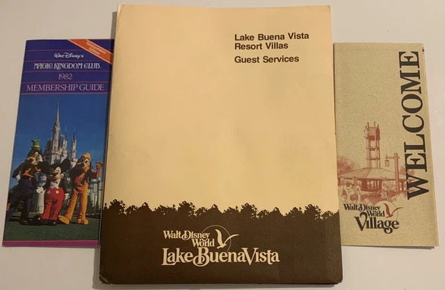 DISNEY WORLD LAKE Buena Vista Welcome Folder W/ Contents 1981 82 ...