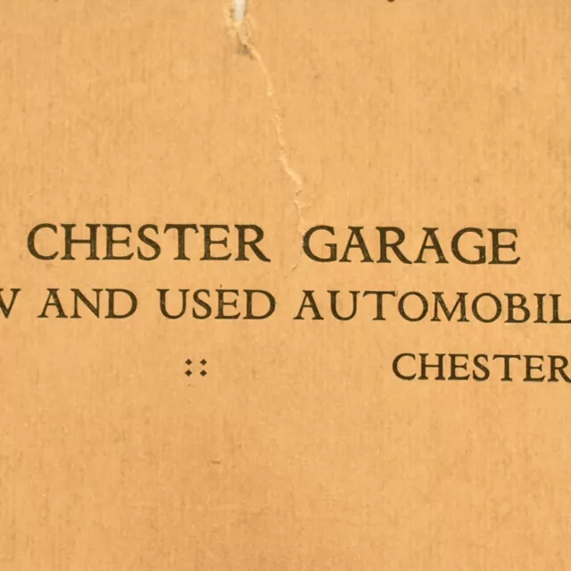 1920s Chester Garage New Used Automobile Service Station New Hampshire Hand Fan