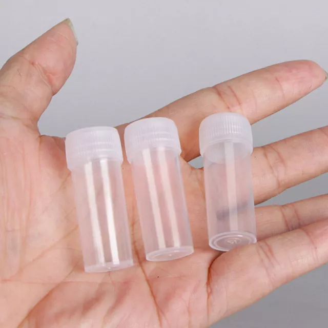 20Pcs 5ml Plastic Bottle Vials Medicine Pill Liquid Storage Contai#km