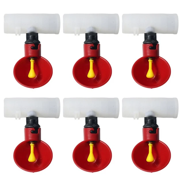 Reliable Watering Solution for Backyard Flocks 6 Automatic Poultry Waterer Cups