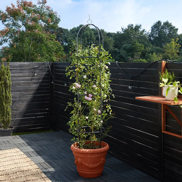 2er Set Rankhilfe Rankgitter Rosensäule 200x40 Metall Garten Pulverbeschichtet 6