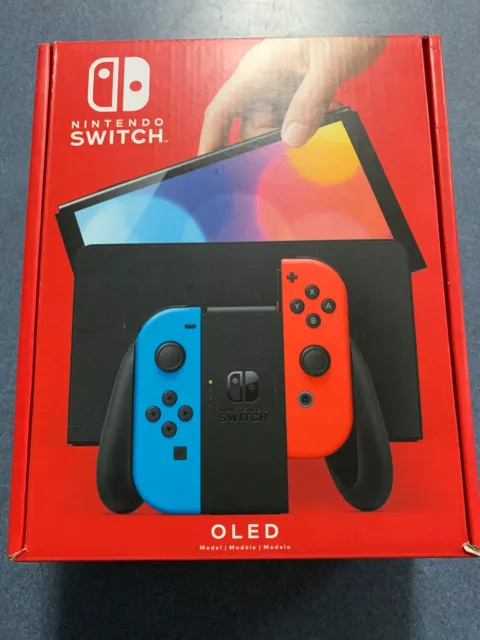  Nintendo Switch – OLED Model w/Neon Red & Neon Blue Joy-Con  (Renewed)