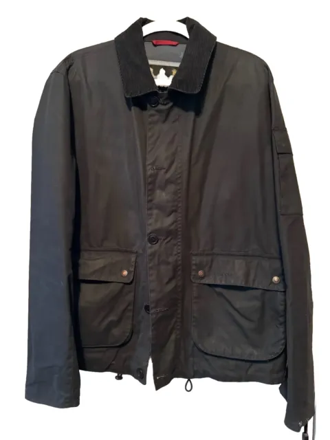 BARBOUR Greatcoat Black Deck Jacket size XL (Gently Worn) Super Rare!