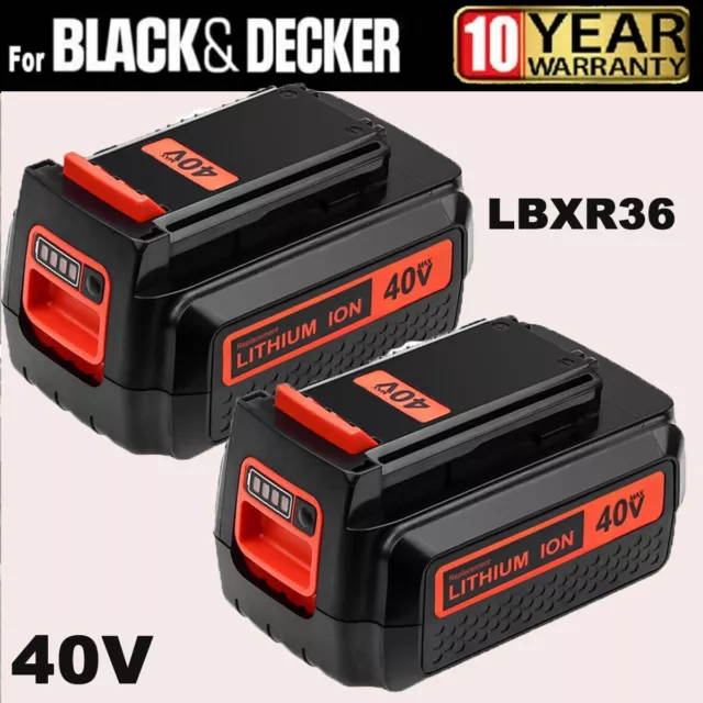 2X 40V 4Ah LBXR36 for Black and Decker 40Volt Max Lithium Battery LBX2040 LST136