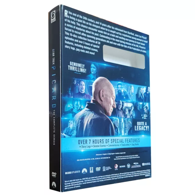 Star Trek: PicardSeason 1-3 The Complete DVD TV Series 10 Disc Box Set